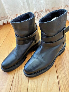 Vince Cagney Shearling lined Moto Boots